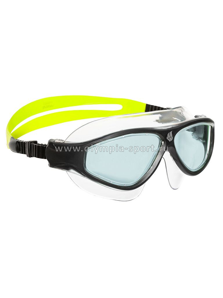 Маска для плавания Mad Wave Flame Mask, Black/Green