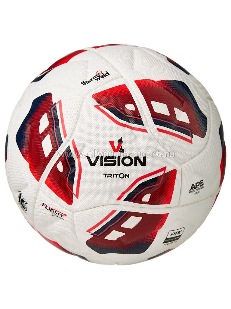 Мяч футбольный VISION TRITON, FIFA Quality Pro, MF, р.5, бел-крас