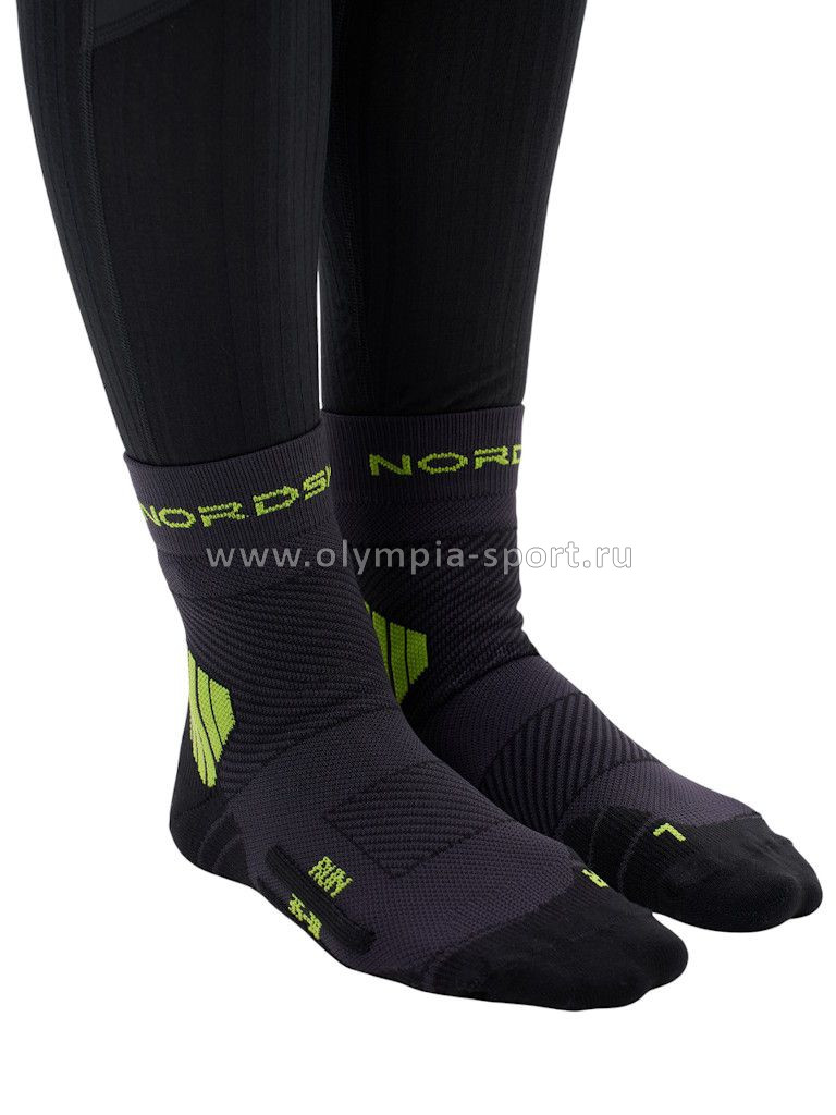 Носки Nordski Run All year Black/Lime NSV757180