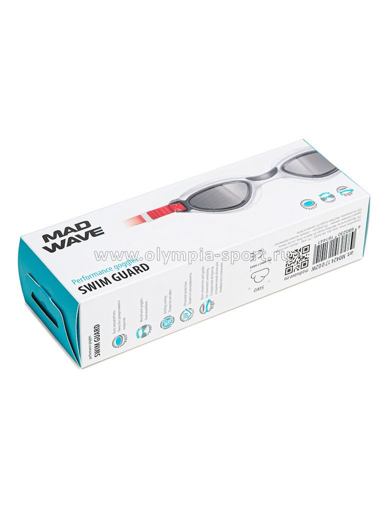 Очки для плавания Mad Wave Swim guard, White