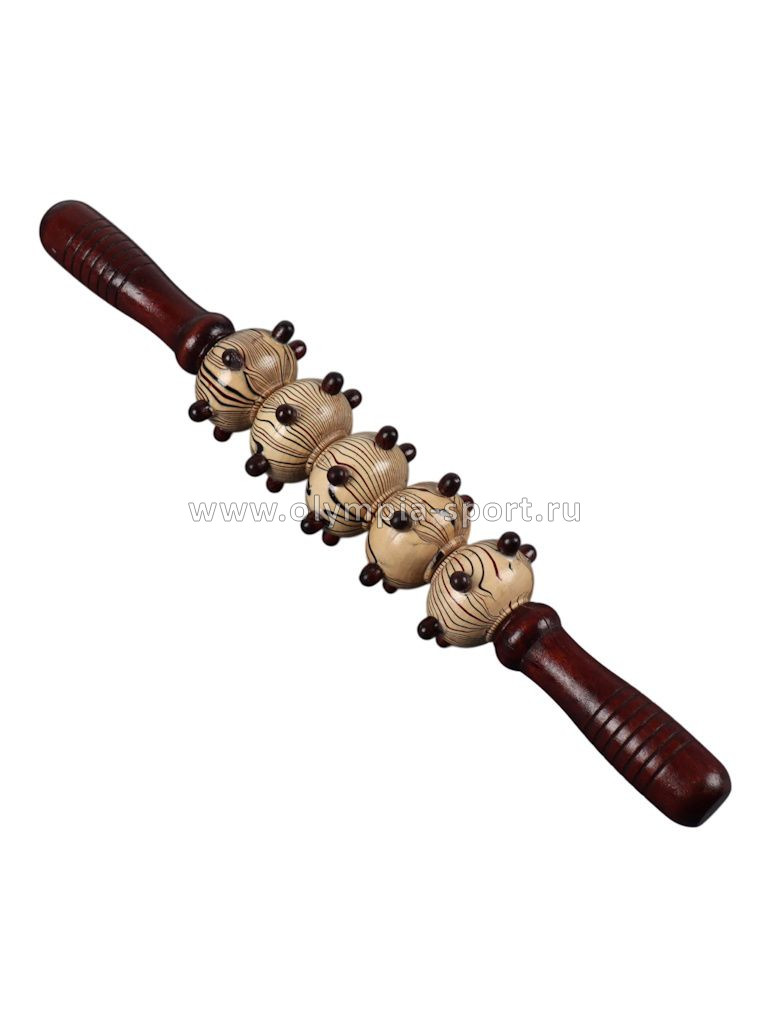 Массажёр деревянный скалка с шипами (36,5*5,8см) OT