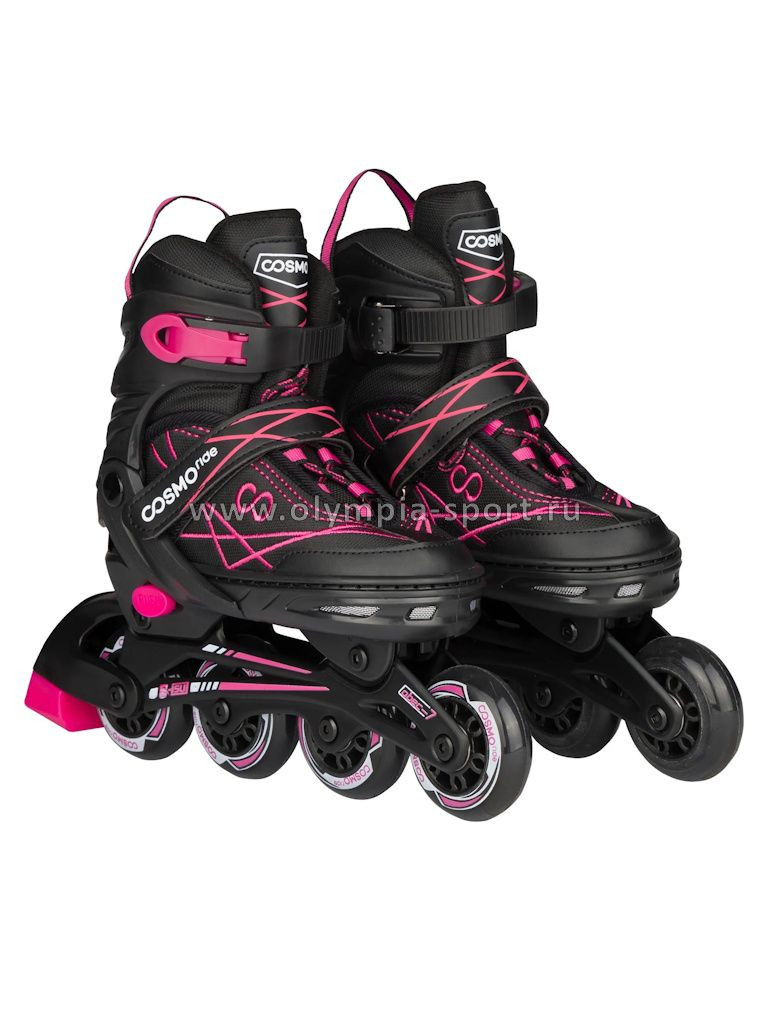 Коньки роликовые раздвижные Cosmoride Freerider розовые