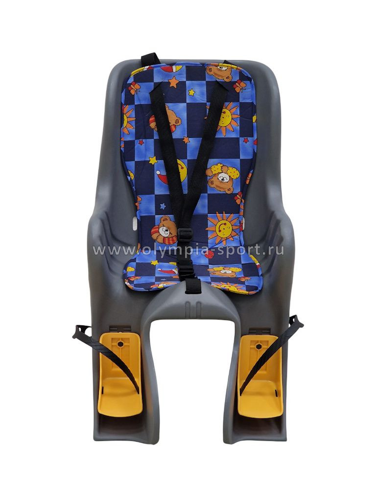 Велокресло детское GH-BIKE SF-928L (Тайвань) 22кг серое, на багажник